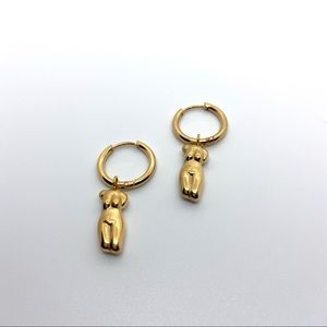 Gold Body Huggie Earrings